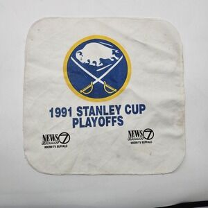 Vintage Buffalo Sabres Towel One Size White NHL Hockey 1991 Stanley Cup Playoffs